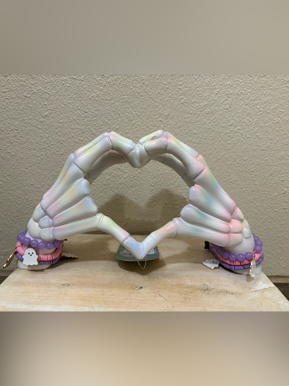 Pastel Skeleton Heart Hands Kawaii Halloween Decor Summerween TikTok Viral